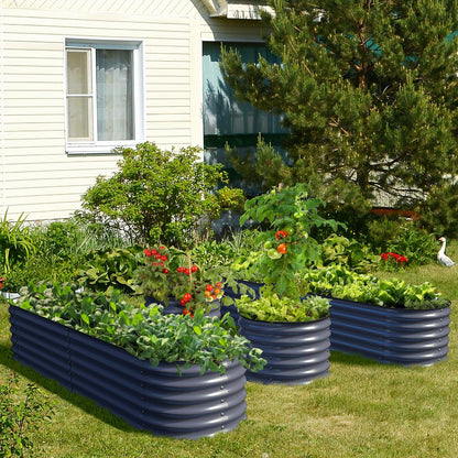 Olle 4-Style Modular Galvanized Raised Garden Beds