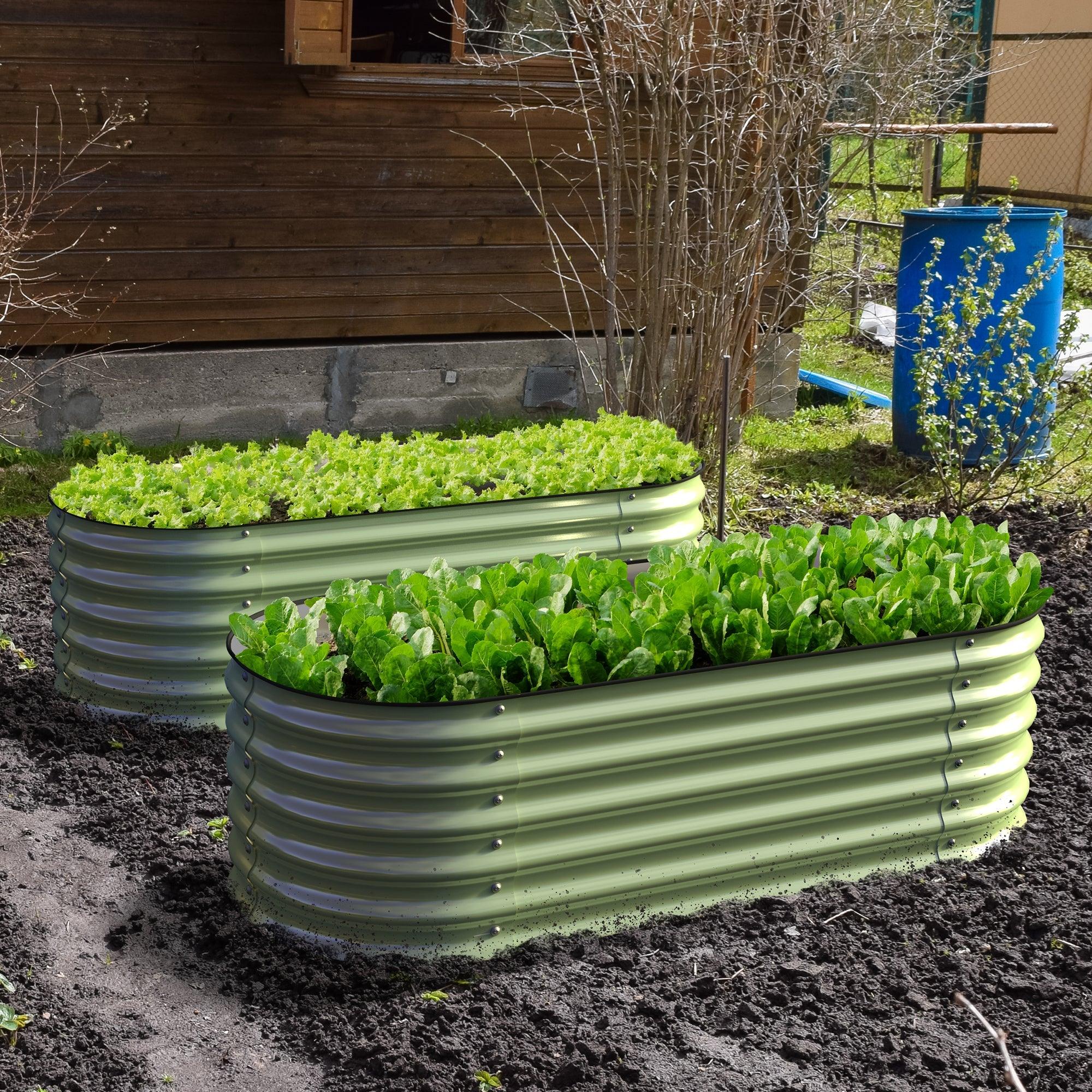 Olle 4-Style Modular Galvanized Raised Garden Beds