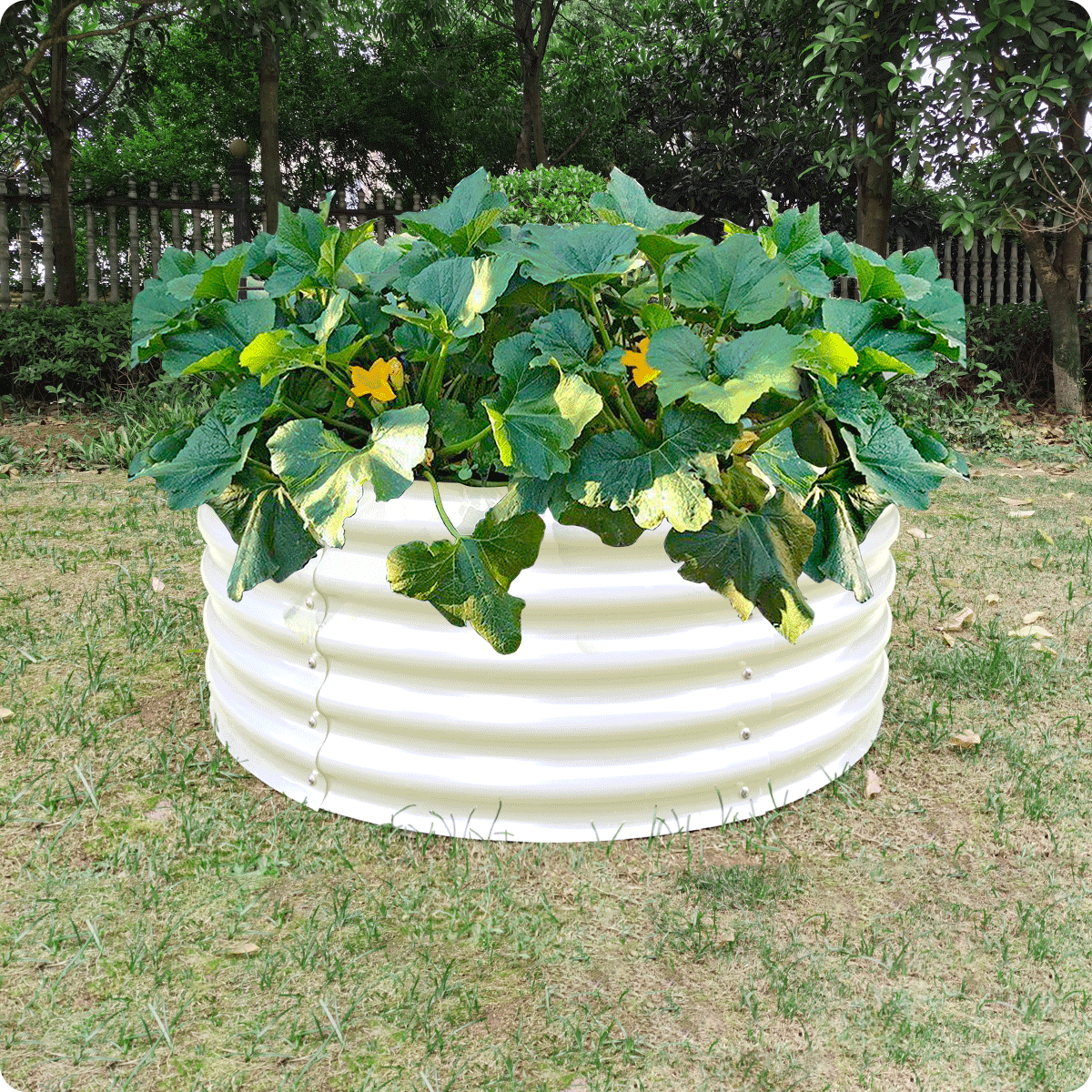 17" Tall x 42" Round Raised Garden Bed