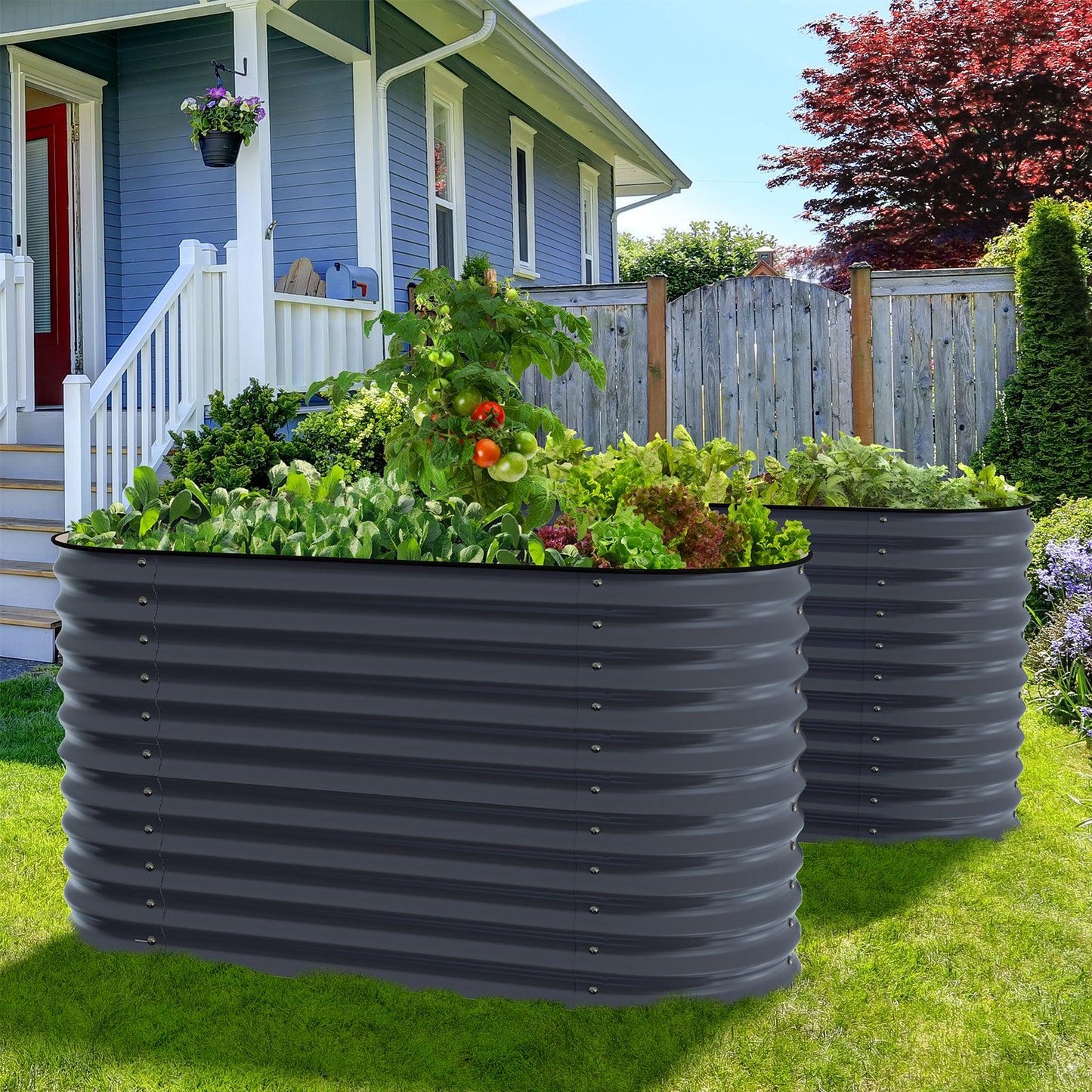 Olle 4-Style Modular Galvanized Raised Garden Beds