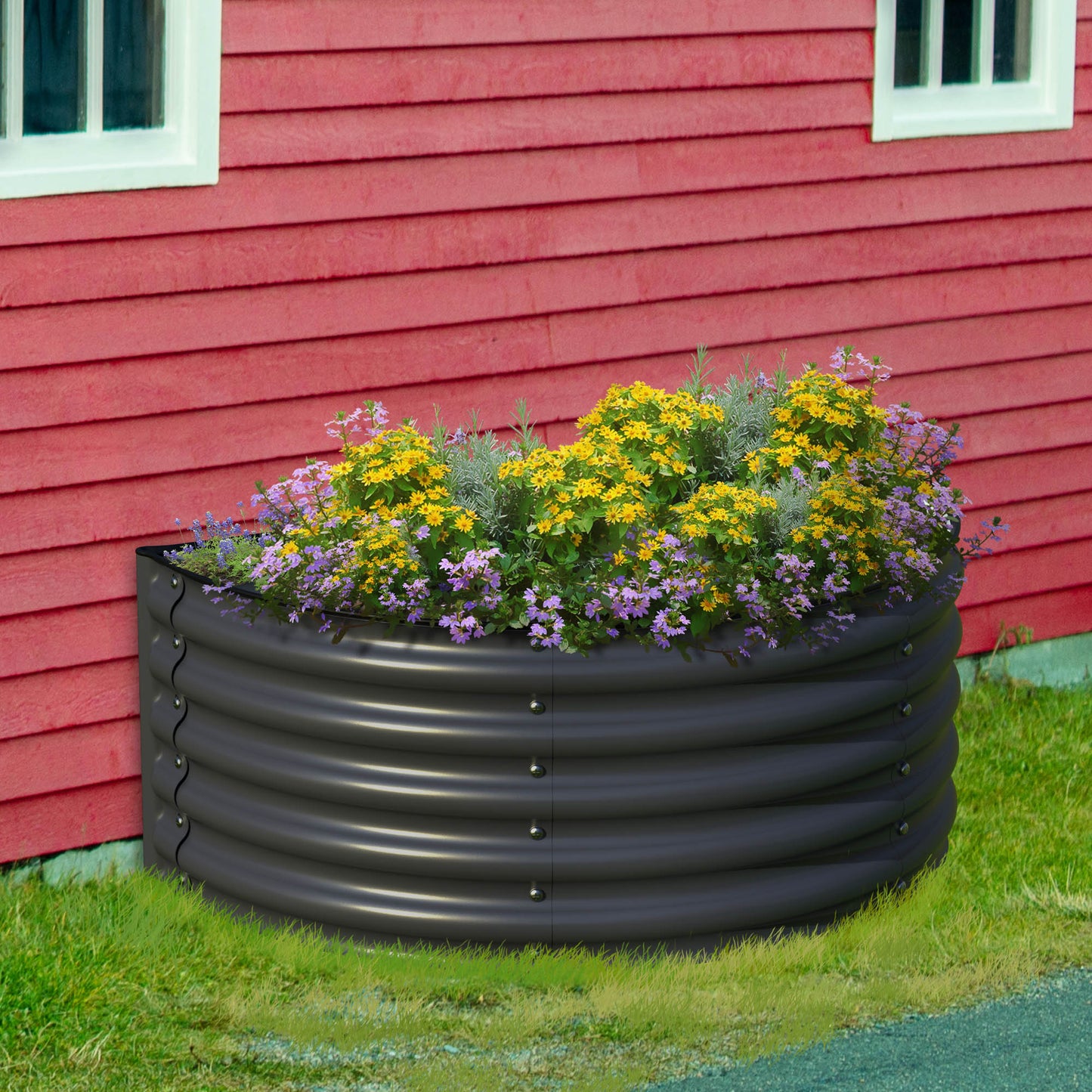 17" Tall Decorative Semi-Circle Raised Garden Bed Kits