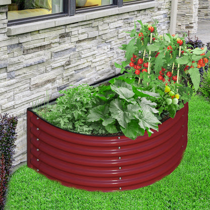 17" Tall Decorative Semi-Circle Raised Garden Bed Kits