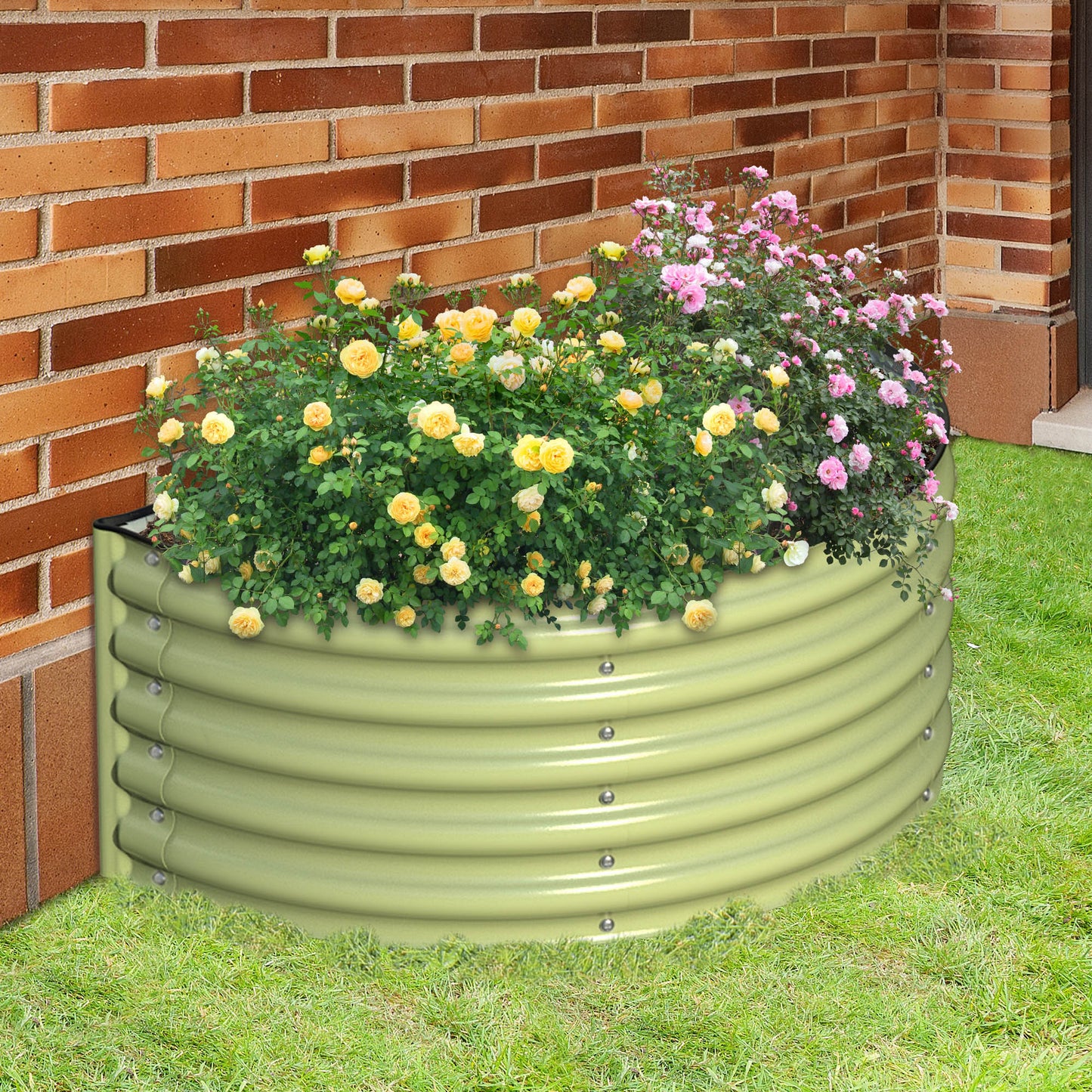 17" Tall Decorative Semi-Circle Raised Garden Bed Kits