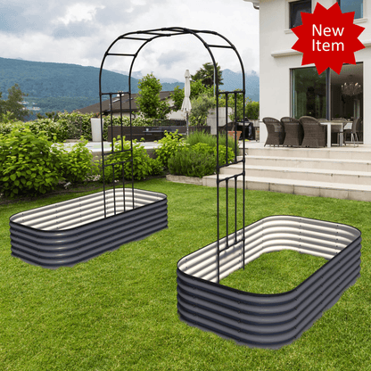 Olle Garden 95" High 59" Wide Arch Trellis