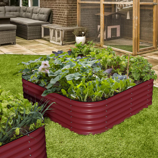 17" Tall 12-in-1 Metal Raised Garden Bed Kits