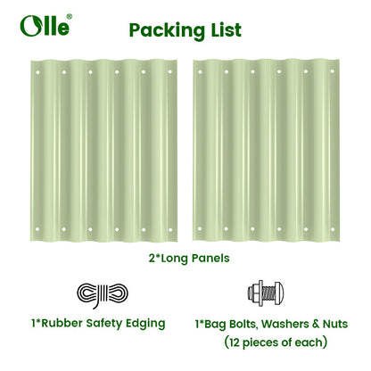 Olle Gardens 17" Tall, 12-in-1 20" Raised Bed Extension Kit