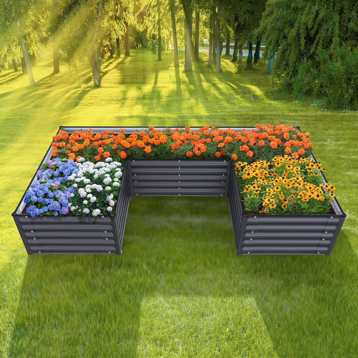 Olle Garden 17" Tall "U" Shape Infinity Raised Garden Bed