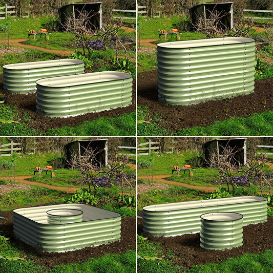 Olle 4-Style Modular Galvanized Raised Garden Beds