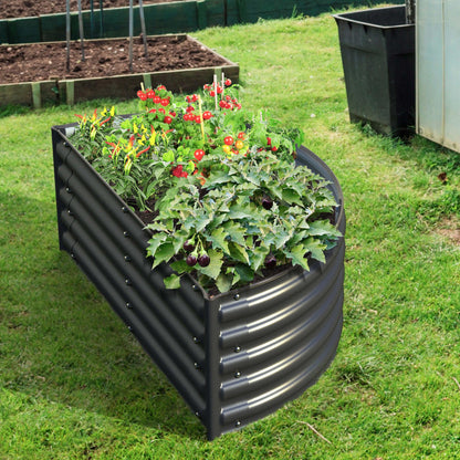 17" Tall Decorative Semi-Circle Raised Garden Bed Kits