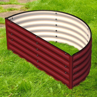 17" Tall Decorative Semi-Circle Raised Garden Bed Kits