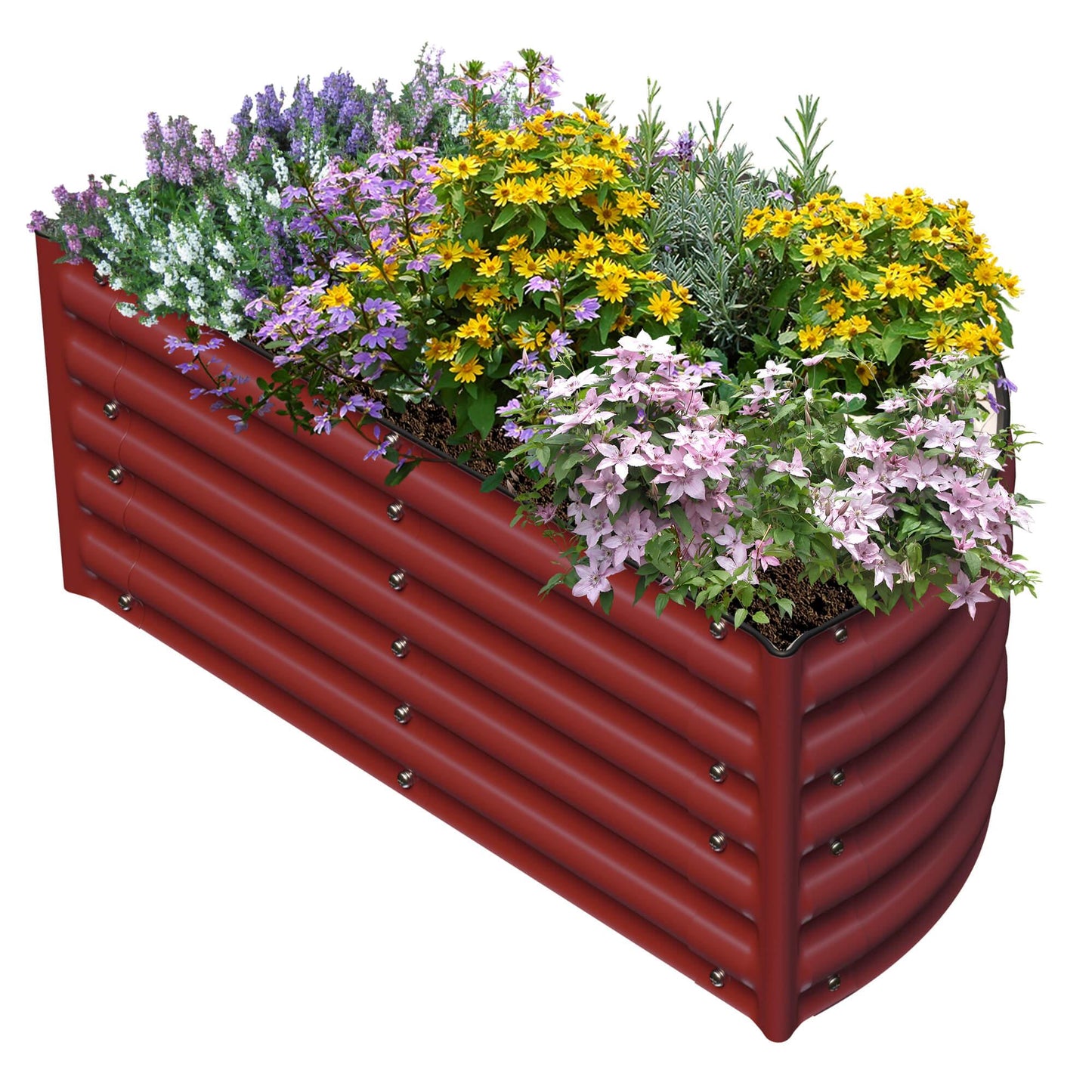 17" Tall Decorative Semi-Circle Raised Garden Bed Kits