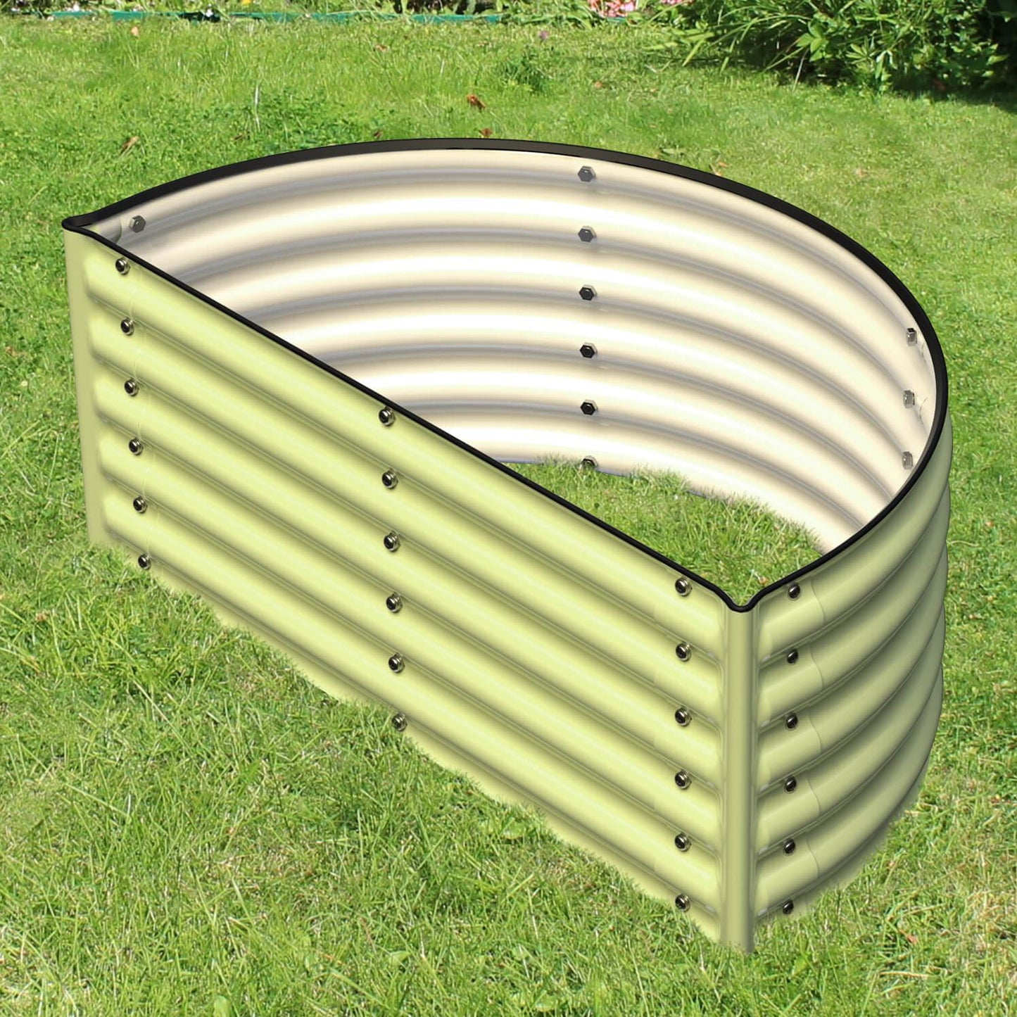 17" Tall Decorative Semi-Circle Raised Garden Bed Kits