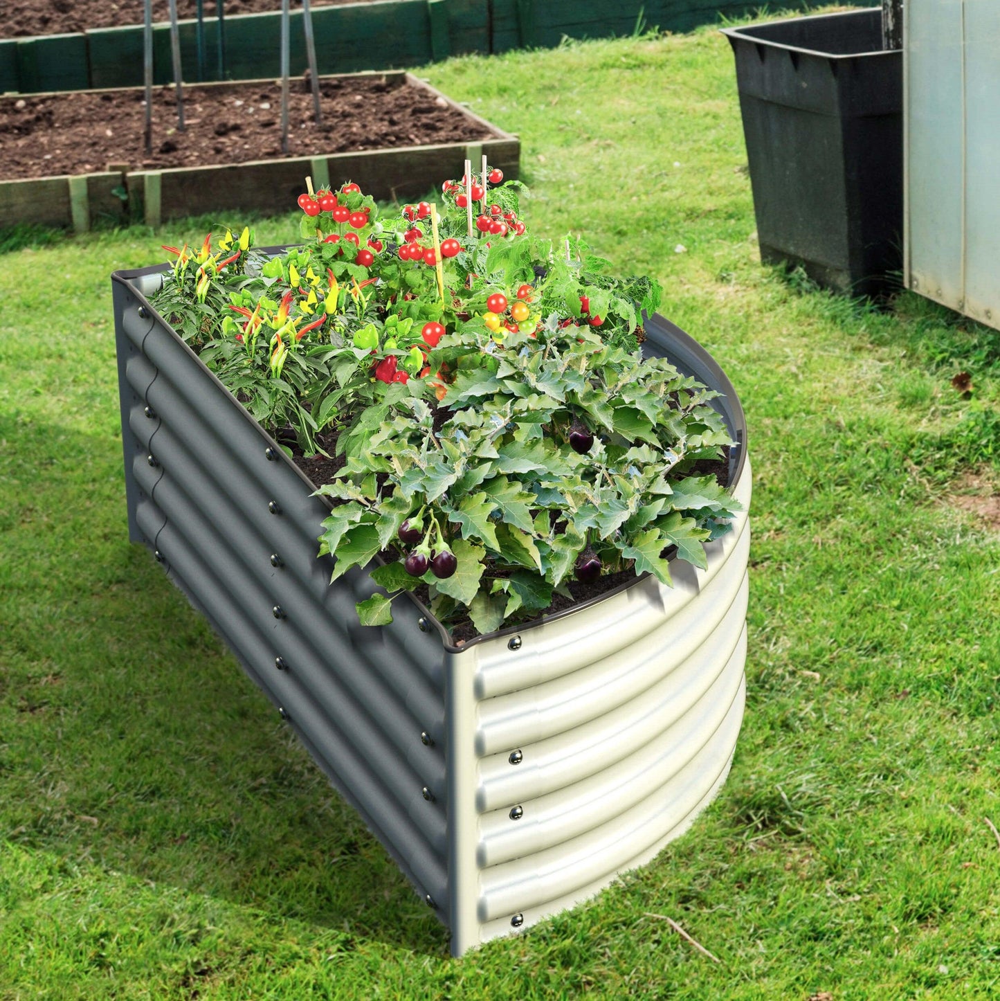 17" Tall Decorative Semi-Circle Raised Garden Bed Kits