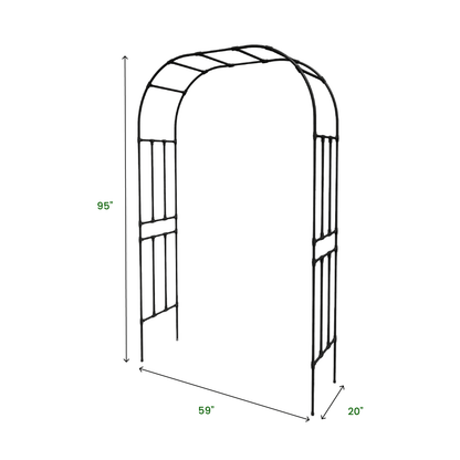 Olle Garden 95" High 59" Wide Arch Trellis